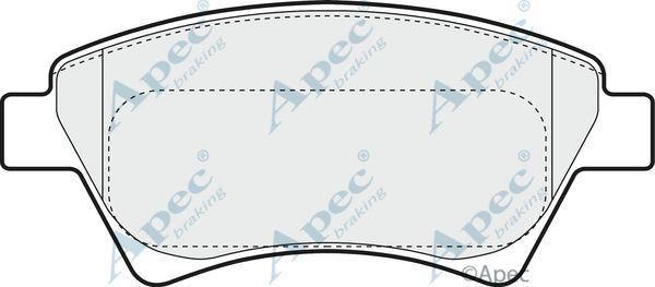 APEC BRAKING Комплект тормозных колодок, дисковый тормоз PAD1308